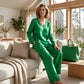 ✨ NEW! Women's V-Neck Lounge Set with Wide-Leg Pants