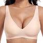 🏆 Last Day Special Price £19.99 ! 💐Jelly Wireless Womens Comfortable Wireless Bras Push Up Bralettes Seamless Tshirts Bras Deep V Everyday Bras