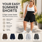 Women's Casual Wide-Leg Knee-Length Shorts