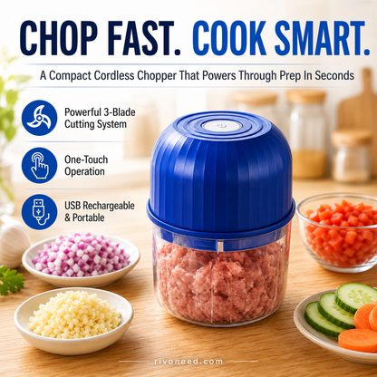 Wireless Efficient Electric Mini Food Chopper