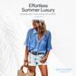 ☀️ Women's Short Sleeve Knit Button-Down Shirt | Soft, Breathable & Casual Chic 👚