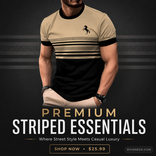 🔥 Men's Modern Graphic Print Crew Neck T-Shirt – Casual Streetwear Cotton Blend Tee