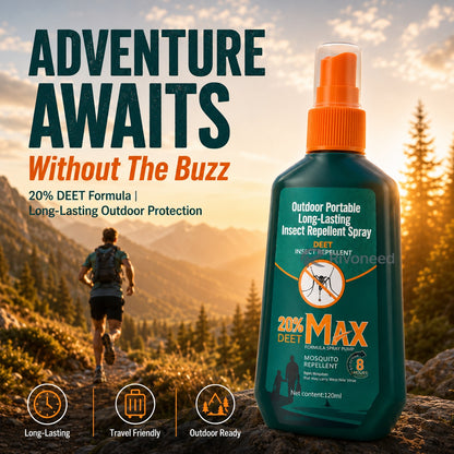 🦟 Outdoor Portable Long-Lasting Insect Repellent Spray | Up to 12 Hours Protection 🌿