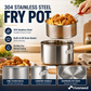 Multifunctional 304 Stainless Steel Frying Pot
