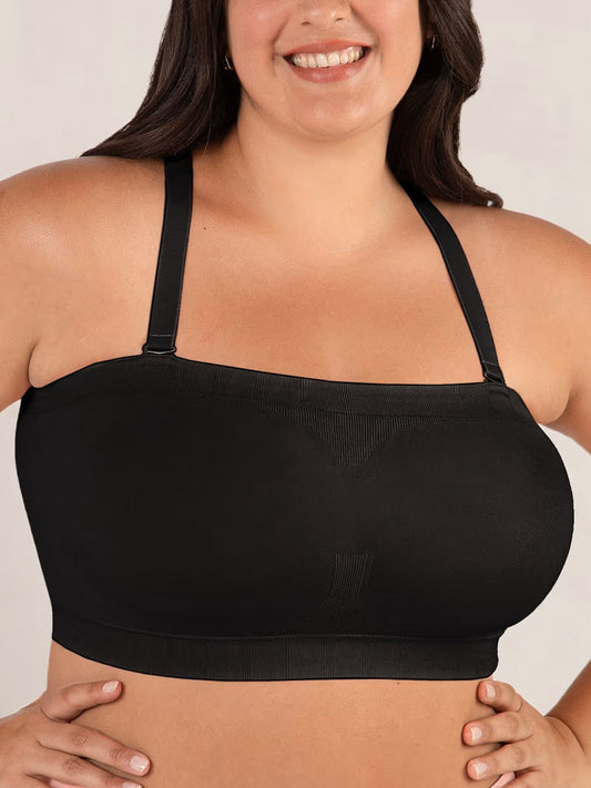 ⛱️Last Day Special Price 💲19.99!!🤩🔥Convertible Strapless Bandeau Bra with Wireless Comfort, Anti-Slip Grip & Removable Straps