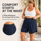 Women's Casual Wide-Leg Knee-Length Shorts