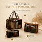3PCS New Retro Vintage Vanity Bag, Large Capacity Makeup Organizer for Women, Ladies Travle Storage Case, Waterproof Transparent Toiletry Bag, Portable Skincare Storage Case