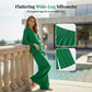 ✨ NEW! Women's V-Neck Lounge Set with Wide-Leg Pants