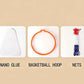 Wall-Mounted Indoor/Outdoor Self-Adhesive Plastic Portable Basketball Hoop with Accessories