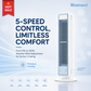 ❄️Portable USB Tower Fan (5 speeds) – compact, powerful, and versatile – perfect for the office, bedroom, and on the g
