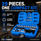 29pcs Core Ratchet Socket Wrench Kit