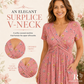 Women's V-Neck Floral Print Dress with Twist Waist