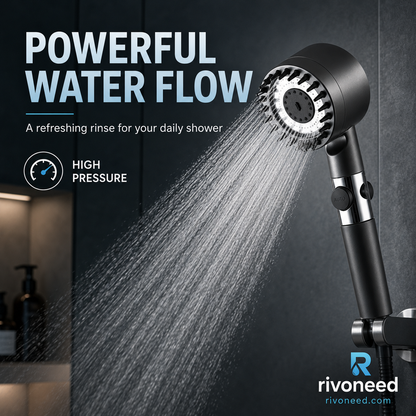 High Pressure Filtered Shower Head with Massage Brush