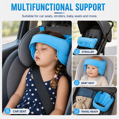 📢📢50% OFF !! ⏰Kids Car Sleeping Head Support Band – Adjustable Toddler Sleep Headrest Pillow, Anti-Droop Child Head Stabilizer for Car Seats, Prevent Neck Soreness During Road Trips