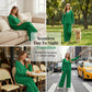 ✨ NEW! Women's V-Neck Lounge Set with Wide-Leg Pants