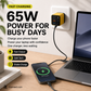 80W Fast Charging Phone Charger Block with Retractable 80cm Type-C Cable