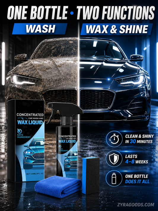 Gentle Effective Car Cleaning Spray with Sponge & Cloth