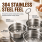 3-in-1 Stainless Steel Egg Poacher Mold