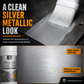 Water-Based Metallic Silver Paint with Built-in Brush