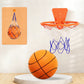 Wall-Mounted Indoor/Outdoor Self-Adhesive Plastic Portable Basketball Hoop with Accessories