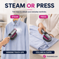 🥳2026 HOT SALE🥳💞50K+ SOLD!💥🧺💨 50% OFF! Steam Iron & Steamer 2-in-1 – Kills 99.99% mites & bacteria. 5s preheat, 150ml tank. Ceramic plate, even heat. Safe for silk to cotton. Your fabric care essential. 🛡️🌿