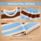 🌸 Women’s Sleeveless Peplum Top & High-Waist Shorts Striped Knit Set