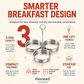 3-in-1 Stainless Steel Egg Poacher Mold
