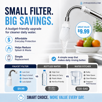 Anti-Splash Kitchen Faucet Filter for Sediment & Rust Removal