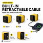 80W Fast Charging Phone Charger Block with Retractable 80cm Type-C Cable