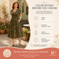Women's V-Neck Floral Print Dress with Twist Waist