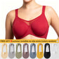 🏆 Last Day Special Price 💲19.99 ! 💐Women's Elegant Sheer Full Coverage Plus Size Bra