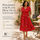 Women's V-Neck Floral Print Dress with Twist Waist