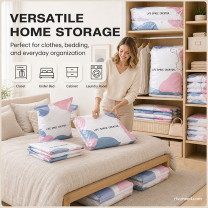 No-Pump Large Vacuum Storage Compression Bags