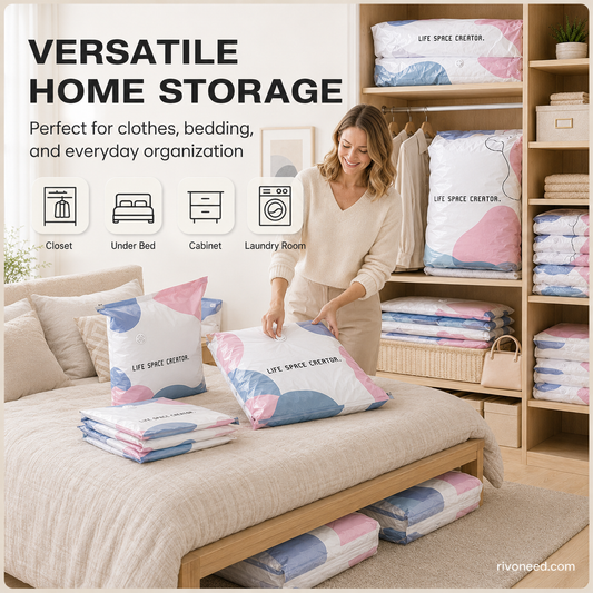 No-Pump Large Vacuum Storage Compression Bags