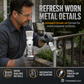 Water-Based Metallic Silver Paint with Built-in Brush