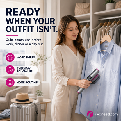 🥳2026 HOT SALE🥳💞50K+ SOLD!💥🧺💨 50% OFF! Steam Iron & Steamer 2-in-1 – Kills 99.99% mites & bacteria. 5s preheat, 150ml tank. Ceramic plate, even heat. Safe for silk to cotton. Your fabric care essential. 🛡️🌿