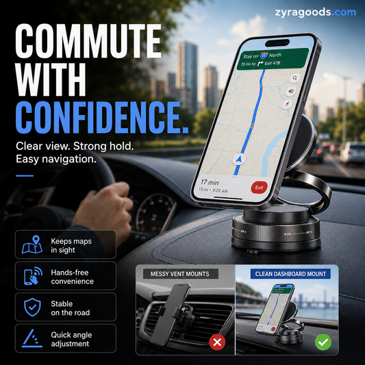🔥Best Seller🔄360° Adjustable Vacuum Magnetic Phone Holder📱🚗