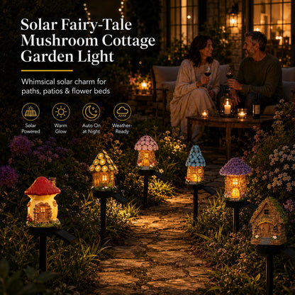 🎁Buy Set & Save 50%🌙🏡Solar Fairy-Tale Mushroom Cottage Garden Light