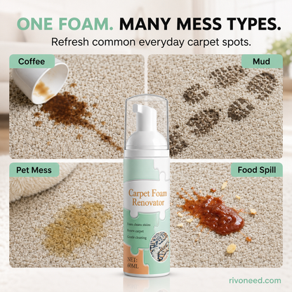 Waterless Carpet Foam Stain Remover with Towel
