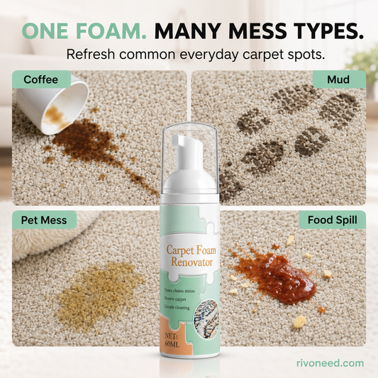 Waterless Carpet Foam Stain Remover with Towel