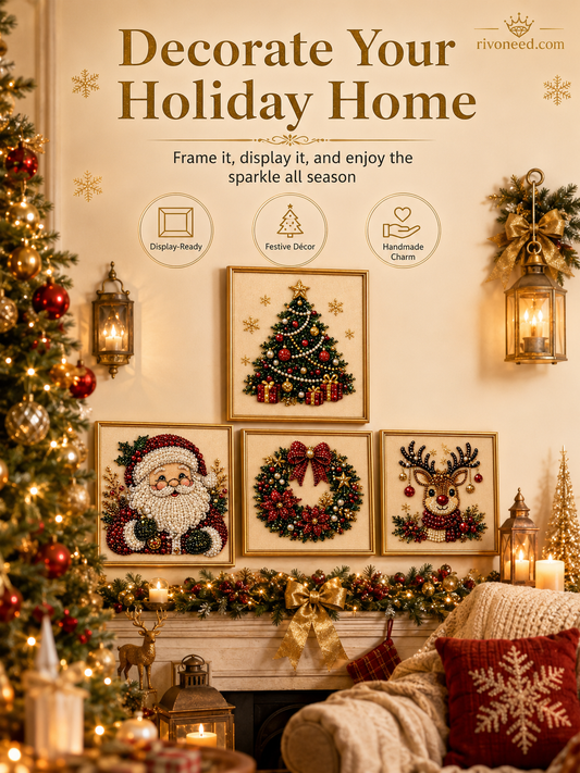 Christmas Pearl & Rhinestone Painting Kit