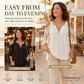 Women's Lace Cold Shoulder Top with Zipper