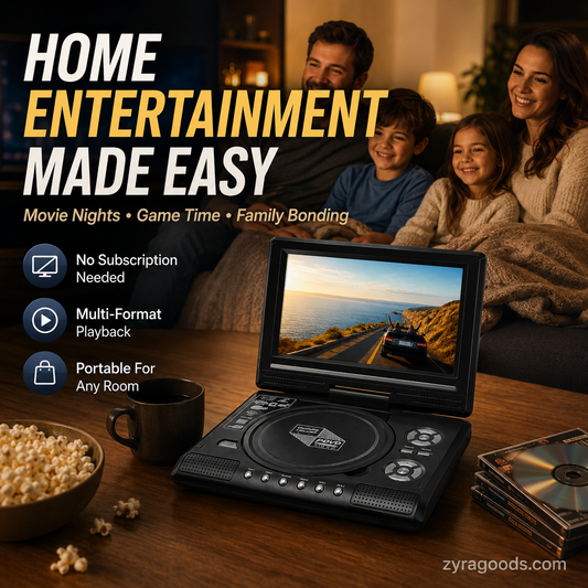 📺 7.8" HD Portable DVD/EVD Player – Large Screen, Rechargeable & Compatible with DVD/CD/USB/SD – Perfect for Home & Travel 🔥 50% OFF