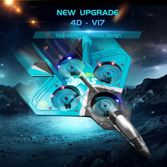 Remote-controlled aircraft cool toy set, featuring 360° stunt flight and night illumination capabilities