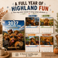 2027 Highland Cow Wall Calendar