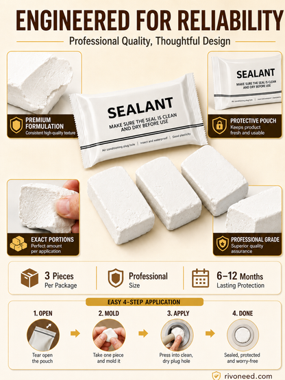 🥳2026 HOT SALE🥳💞50K+ SOLD!🏠🔧 50% OFF! Eco‑Friendly Multi‑Purpose Sealing Putty – Seals cracks, gaps & holes in walls, pipes & more. Waterproof, paintable & non‑toxic. DIY made easy! 🛡️✨