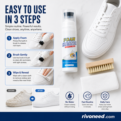 Rinse-Free Foam Cleaner with Built-In Brush