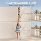 🌸 Women’s Sleeveless Peplum Top & High-Waist Shorts Striped Knit Set