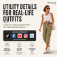 Women's High-Waist Cargo Capri Pants
