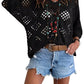 ⏰Last day sale 50% OFF🔥Hot Sale-Womens Bohemian-Inspired Beige Crochet Top with V-Neck